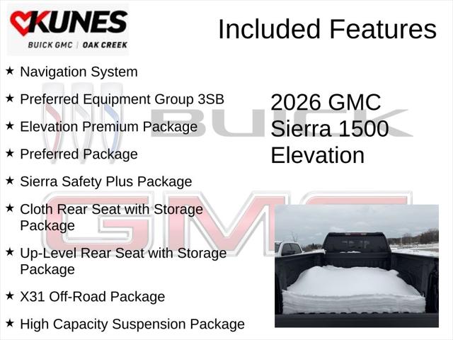 2026 GMC Sierra 1500 Crew Cab, Short Bed, Elevation, 4WD