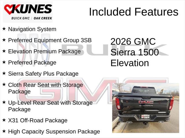 2026 GMC Sierra 1500 Crew Cab, Short Bed, Elevation, 4WD