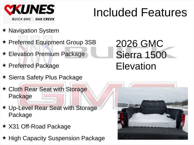 2026 GMC Sierra 1500 Crew Cab, Short Bed, Elevation, 4WD