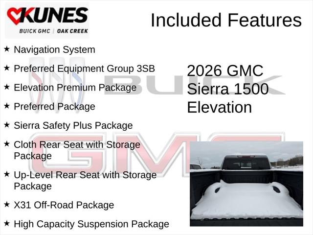 2026 GMC Sierra 1500 Crew Cab, Short Bed, Elevation, 4WD