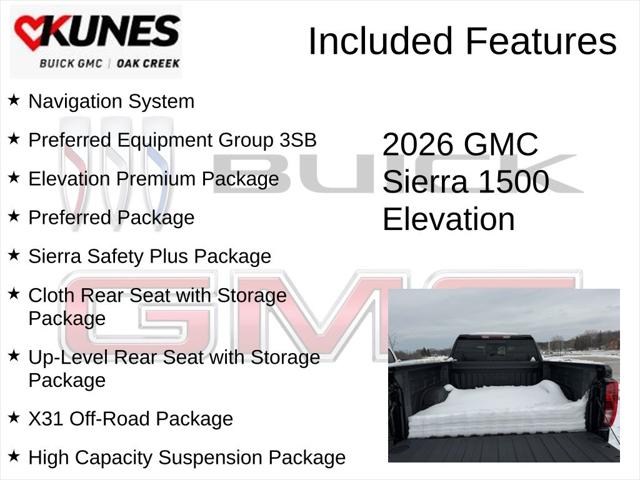 2026 GMC Sierra 1500 Crew Cab, Short Bed, Elevation, 4WD