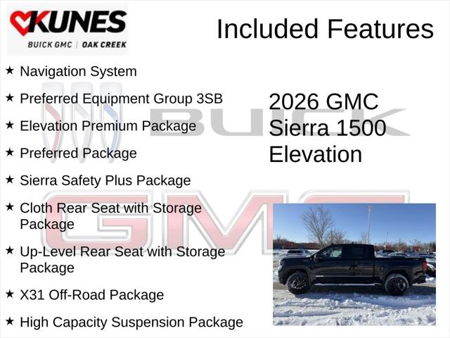 2026 GMC Sierra 1500 Crew Cab, Short Bed, Elevation, 4WD
