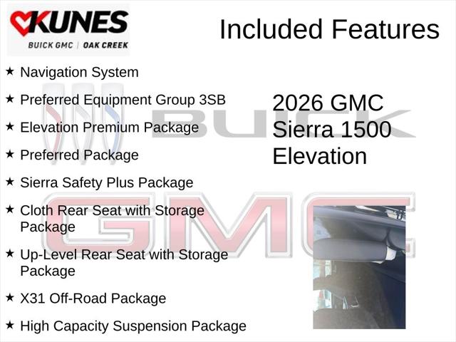 2026 GMC Sierra 1500 Crew Cab, Short Bed, Elevation, 4WD