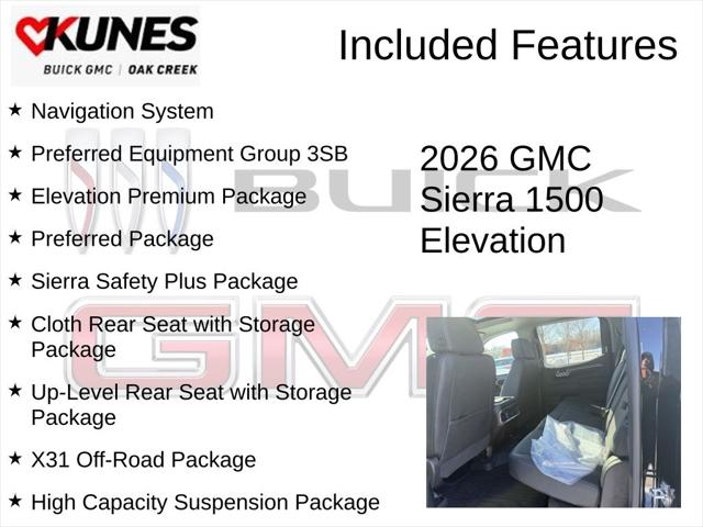2026 GMC Sierra 1500 Crew Cab, Short Bed, Elevation, 4WD