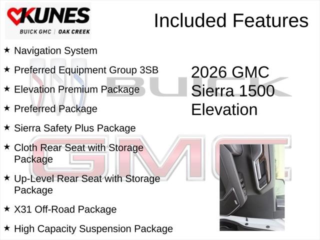 2026 GMC Sierra 1500 Crew Cab, Short Bed, Elevation, 4WD