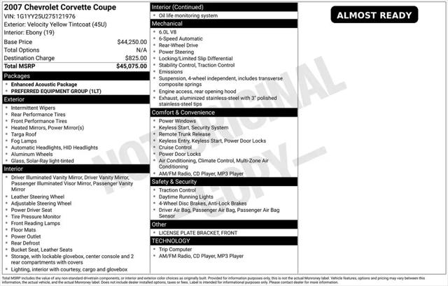 2007 Chevrolet Corvette Base
