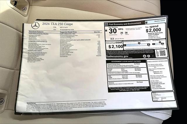 2026 Mercedes-Benz CLA 250 CLA 250