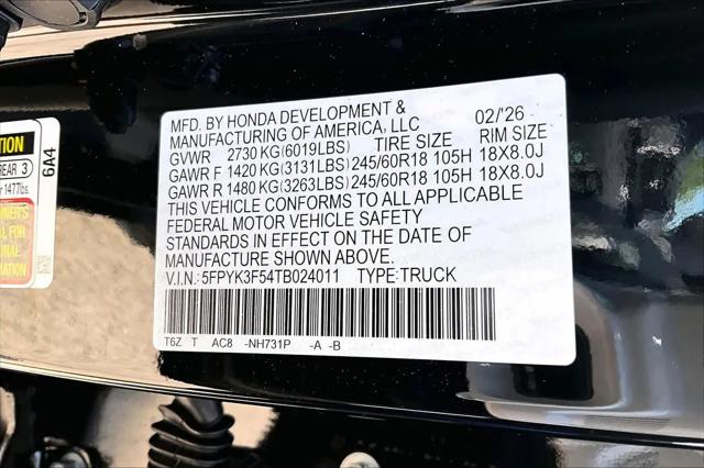 2026 Honda Ridgeline RTL
