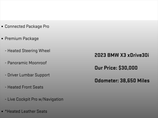 2023 BMW X3 xDrive30i