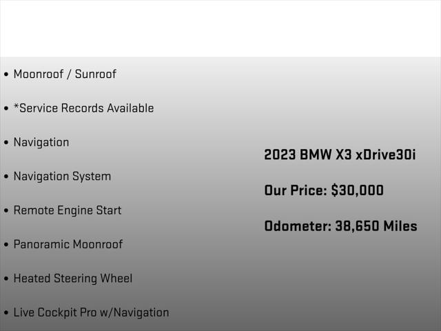 2023 BMW X3 xDrive30i