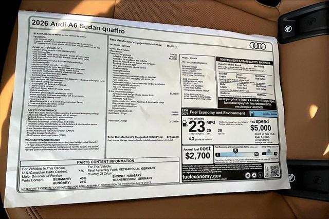 2026 Audi A6 3.0