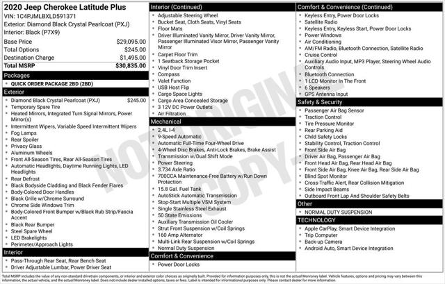 2020 Jeep Cherokee Latitude Plus 4x4