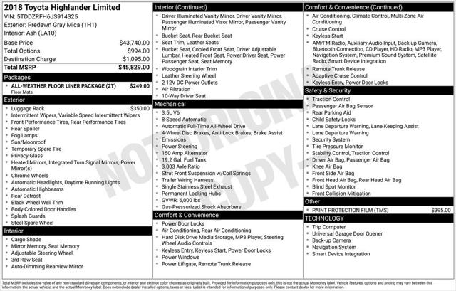 2018 Toyota Highlander Limited