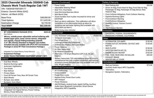 2025 Chevrolet Silverado 3500HD Work Truck