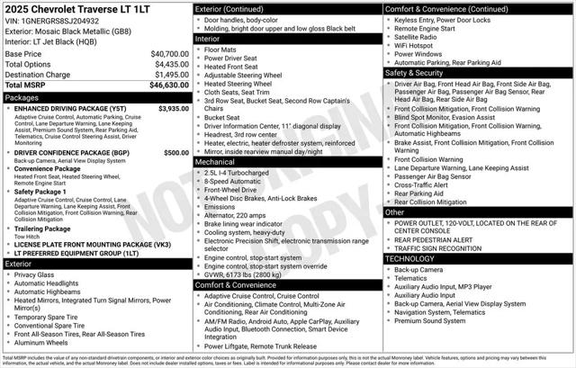 2025 Chevrolet Traverse FWD LT
