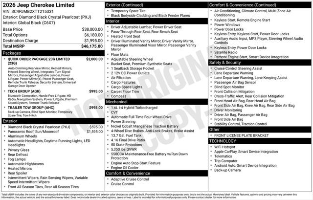 2026 Jeep Cherokee Limited 4x4