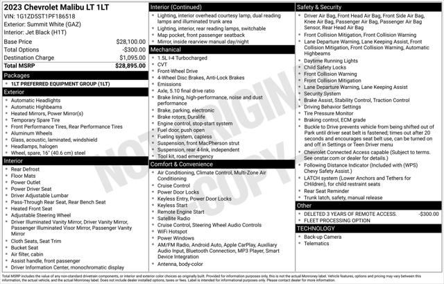 2023 Chevrolet Malibu FWD 1LT