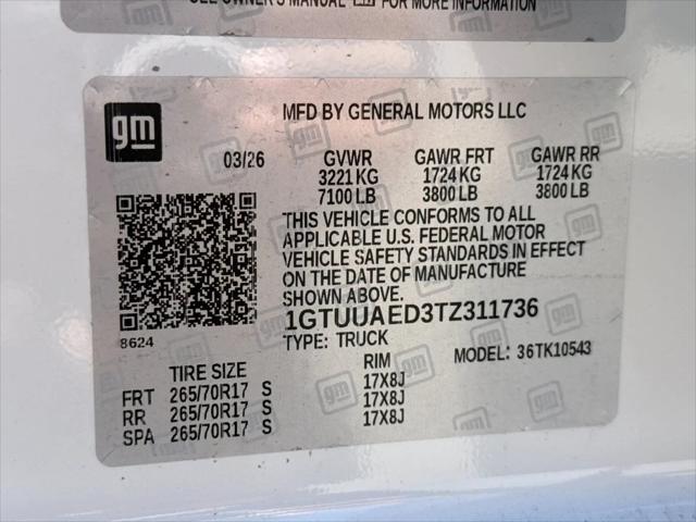 2026 GMC Sierra 1500 Crew Cab, Short Bed, Pro, 4WD
