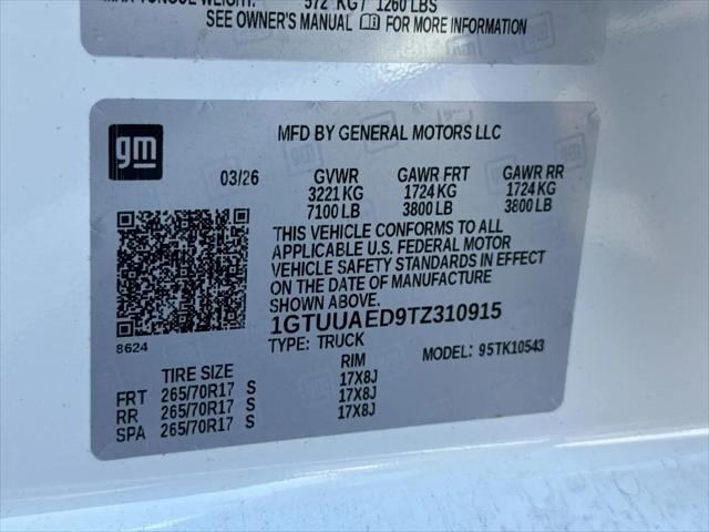 2026 GMC Sierra 1500 Crew Cab, Short Bed, Pro, 4WD