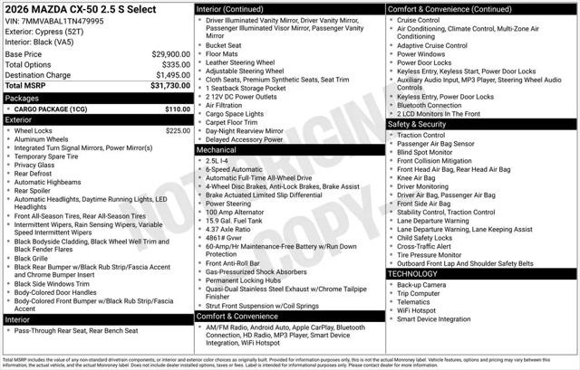 2026 Mazda CX-50 2.5 S Select
