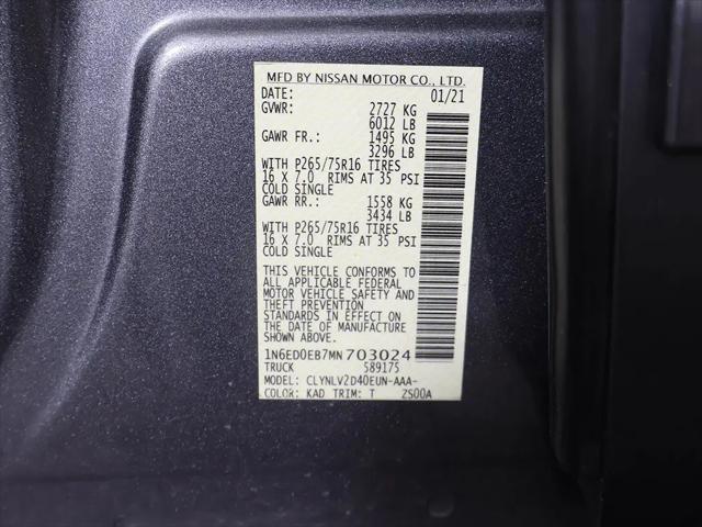 2021 Nissan Frontier Crew Cab PRO-4X 4x4