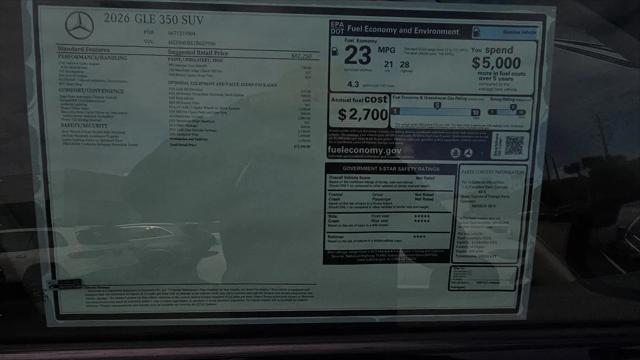 2026 Mercedes-Benz GLE GLE 350 GLE 350