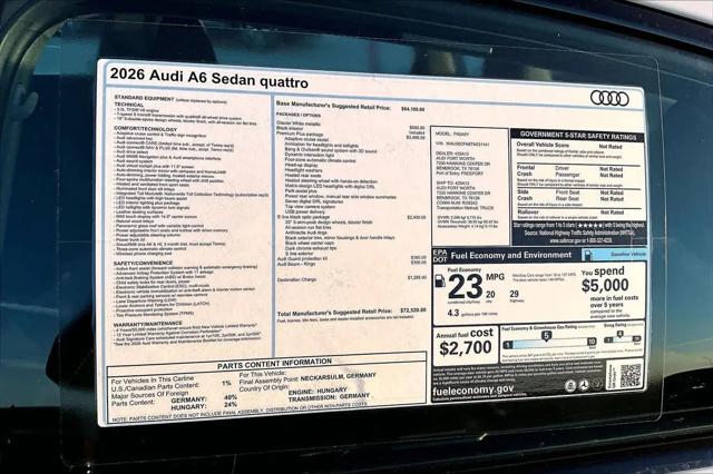 2026 Audi A6 Premium Plus quattro S tronic
