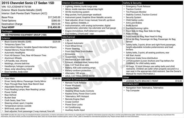 2015 Chevrolet Sonic LT Auto