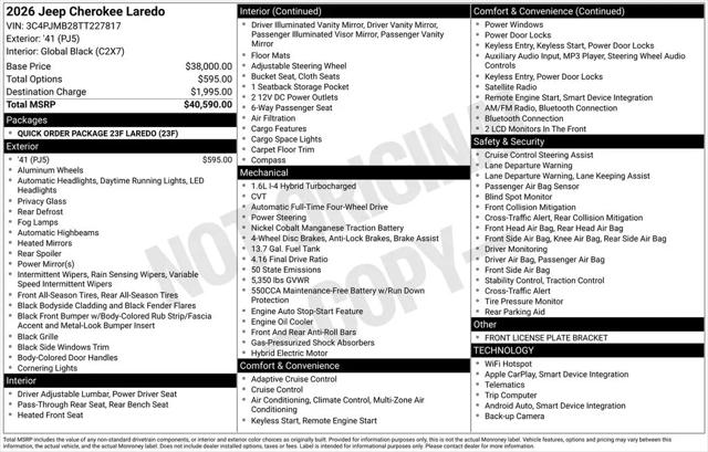 2026 Jeep Cherokee Laredo 4x4