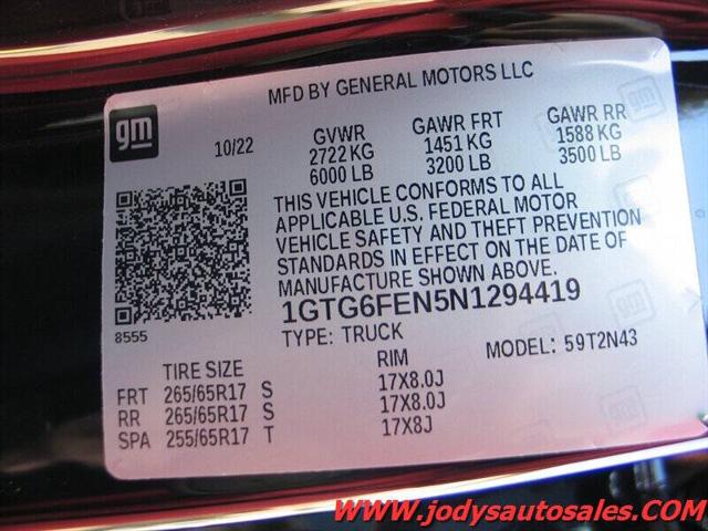 2022 GMC Canyon 4WD Crew Cab Short Box AT4 - Cloth