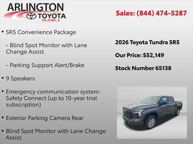 2026 Toyota Tundra SR5 CrewMax 5.5' Bed