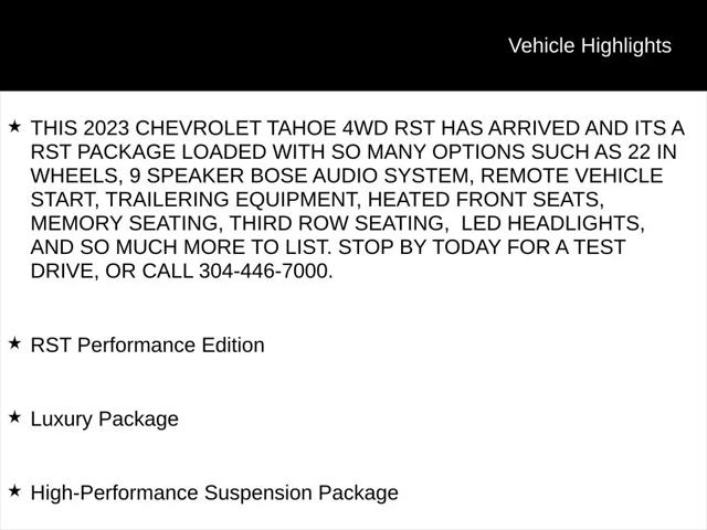 2023 Chevrolet Tahoe 4WD RST