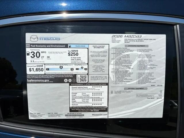 2026 Mazda Mazda3 2.5 S Select Sport
