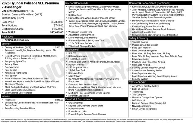 2026 Hyundai Palisade SEL Premium