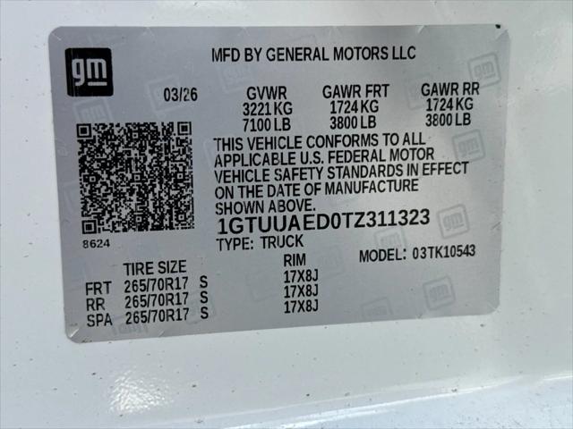 2026 GMC Sierra 1500 Crew Cab, Short Bed, Pro, 4WD