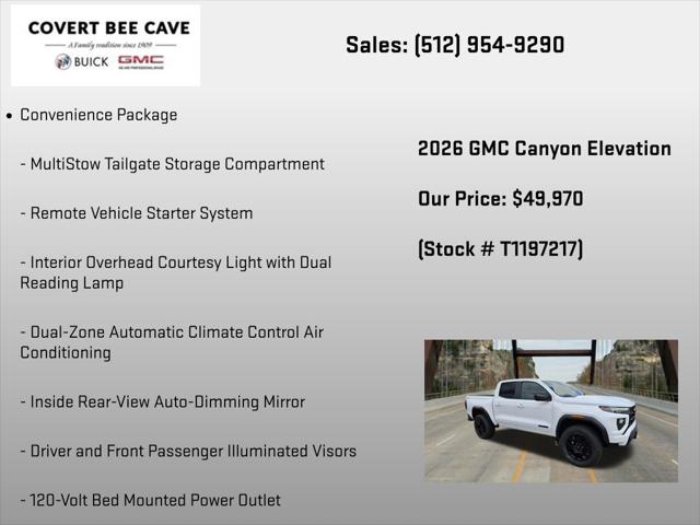 2026 GMC Canyon Elevation, 4WD