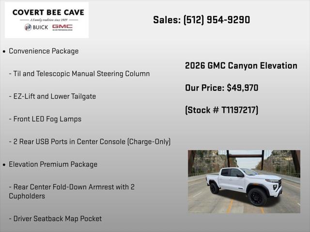 2026 GMC Canyon Elevation, 4WD
