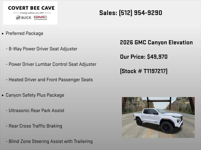 2026 GMC Canyon Elevation, 4WD