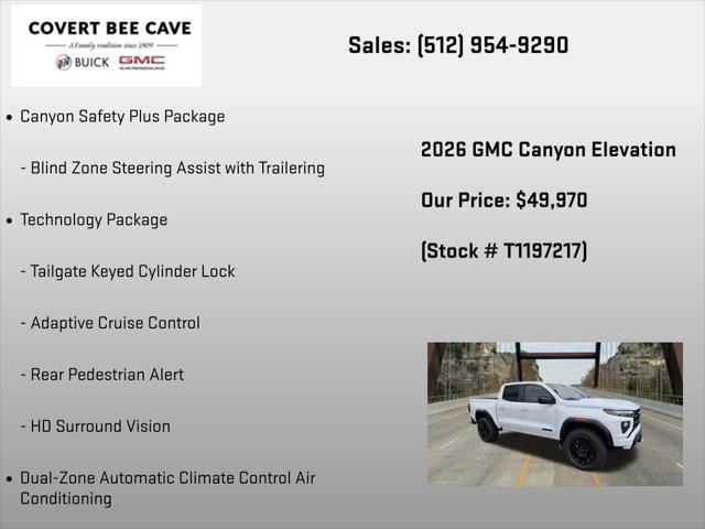 2026 GMC Canyon Elevation, 4WD