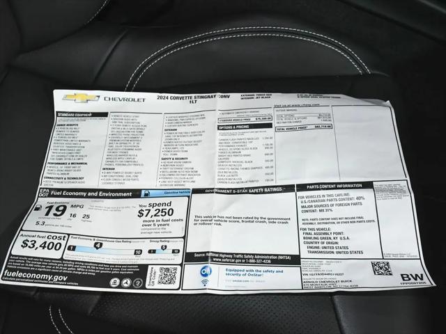 2024 Chevrolet Corvette Stingray RWD Convertible 1LT