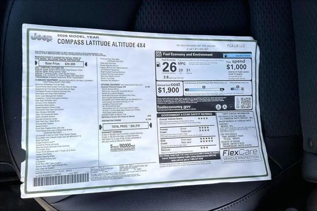 2026 Jeep Compass Latitude Altitude