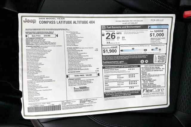 2026 Jeep Compass Latitude Altitude