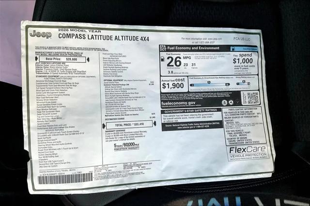 2026 Jeep Compass Latitude Altitude