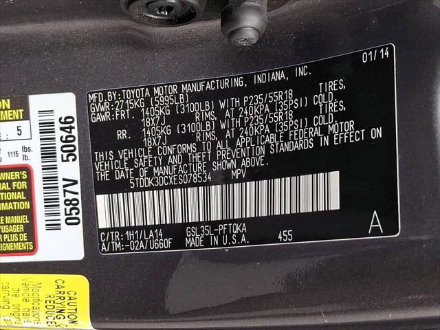 2014 Toyota Sienna Limited 7 Passenger