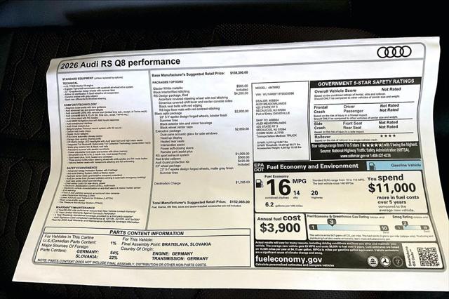 2026 Audi RS Q8 performance 4.0T