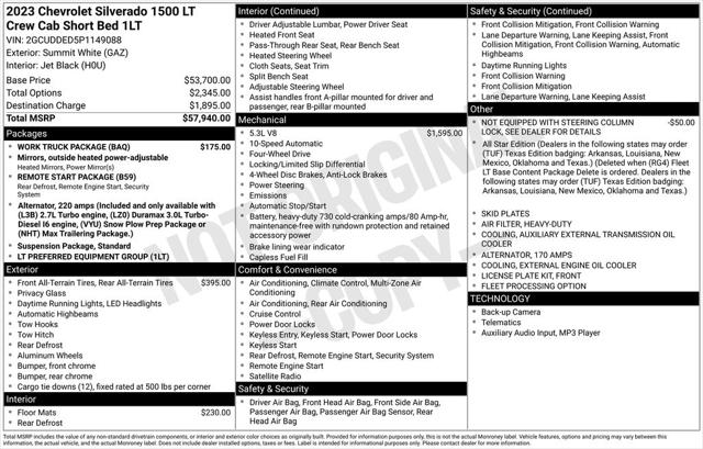 2023 Chevrolet Silverado 1500 4WD Crew Cab Standard Bed LT