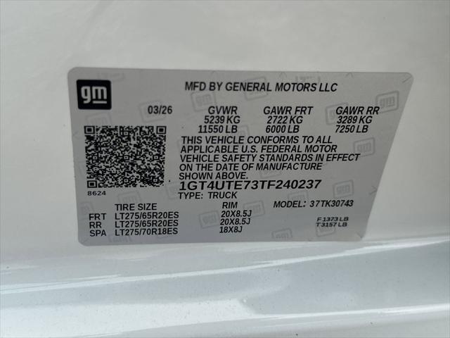 2026 GMC Sierra 3500HD Crew Cab, Long Bed, SLE, 4WD