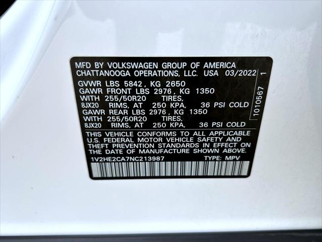 2022 Volkswagen Atlas Cross Sport 3.6L V6 SE w/Technology