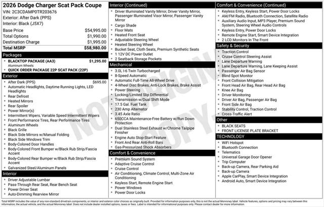 2026 Dodge Charger Scat Pack 2-Door AWD