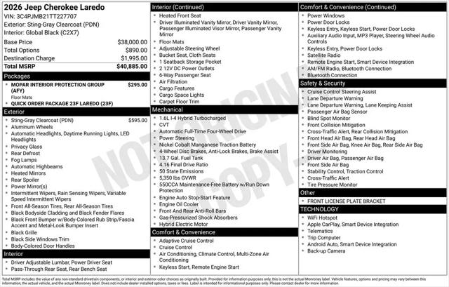 2026 Jeep Cherokee Laredo 4x4
